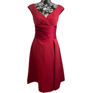David’s Bridal Cap Sleeve Faille Formal Dress Size 6 NWT